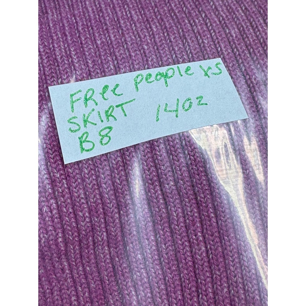 Free People Midi Skirt Wrap Women Size XS Pink Ribbed Beach - Picture 8 of 8